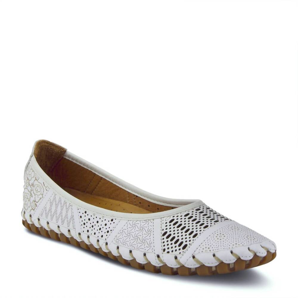 NEW SPRING STEP SHOES women's kenyetta flat shoes in white